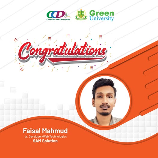 Faisal Mahmud (Jr. Developer-Web Technologies) 9AM Solution