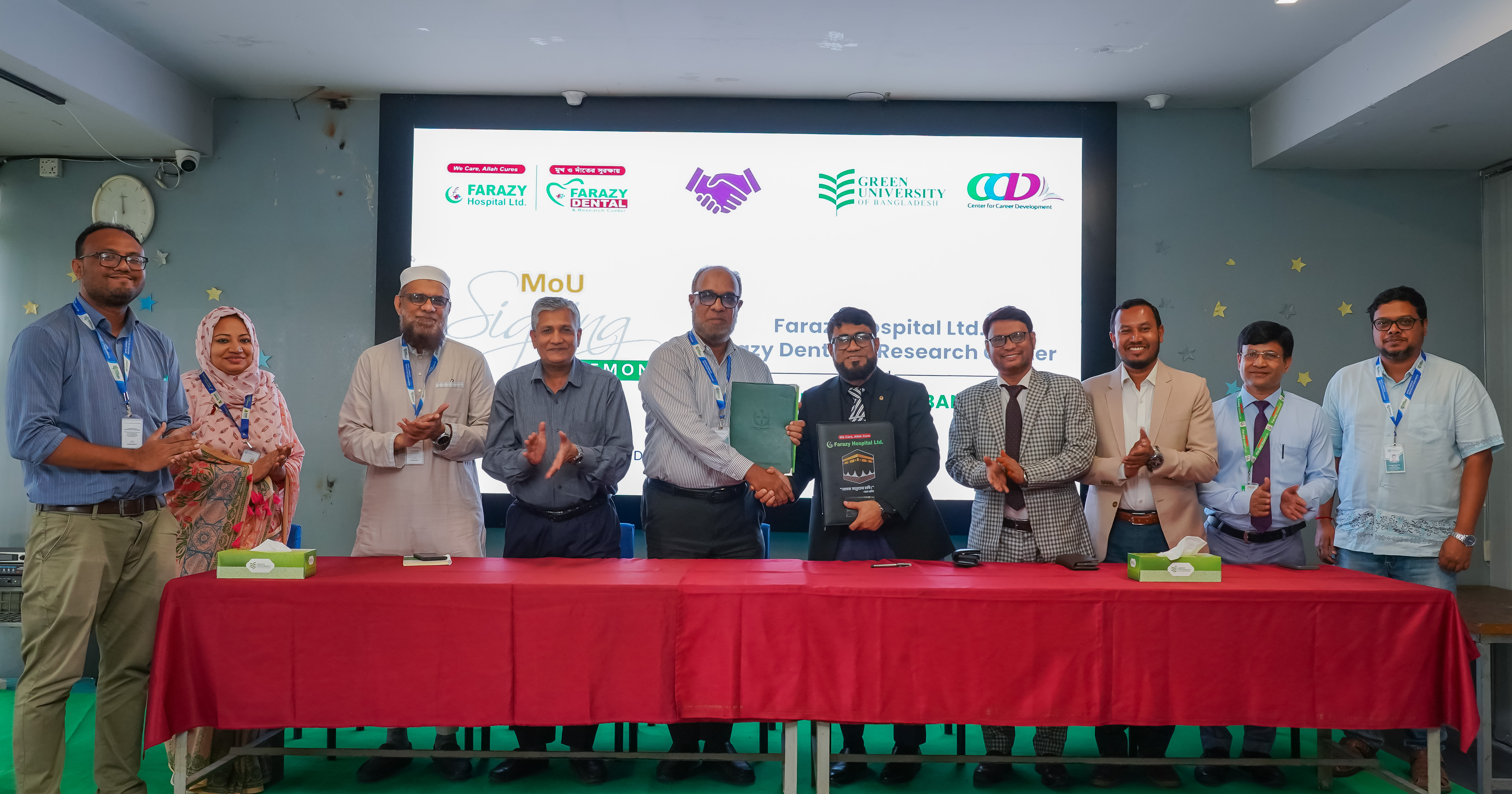 MoU Signing Ceremony Between Green University of Bangladesh and Farazy Hospital Limited